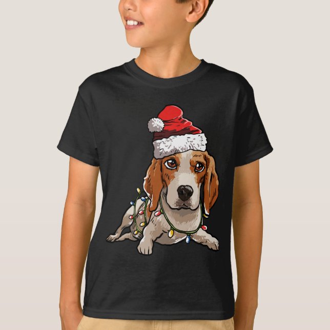 Camiseta Gelado Gelado Papai noel Árvore de Natal Luzes Xma (Frente)