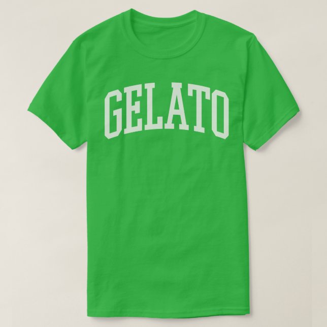 Camiseta Gelato College Type Italiana Comida Gelato Lover (Frente do Design)