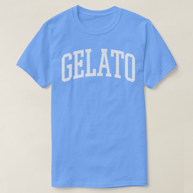 Camiseta Gelato College Type Italiana Comida Gelato Lover (Frente do Design)