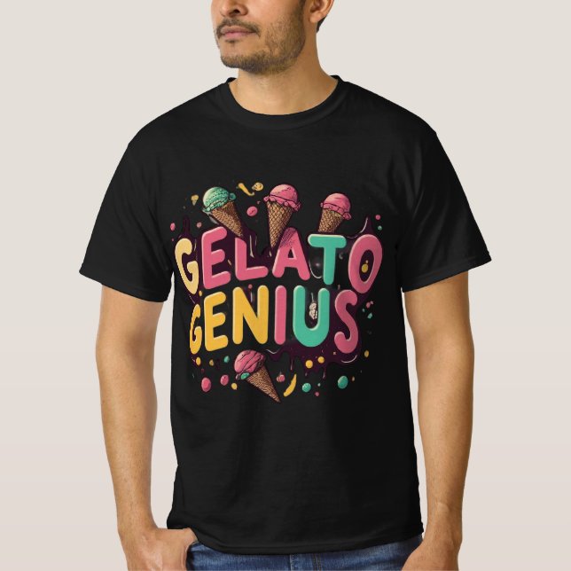 Camiseta Gelato Genius. (Frente)
