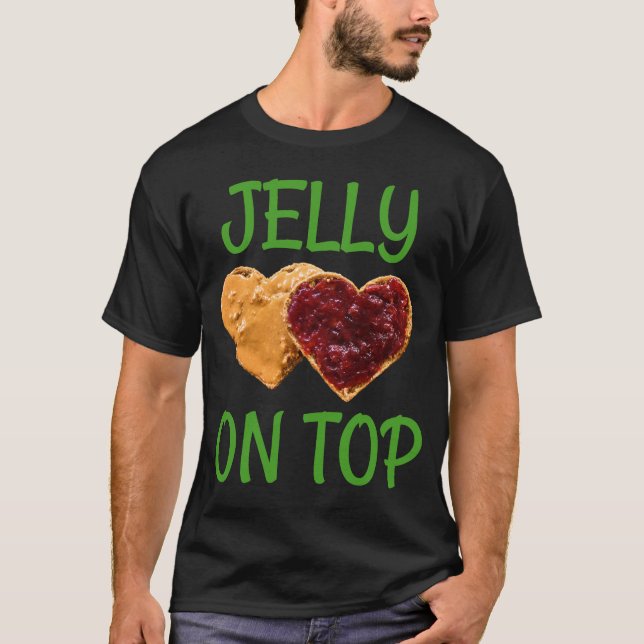 Camiseta Geleia no "Top Funny Peanut Butter Jelly Design". (Frente)