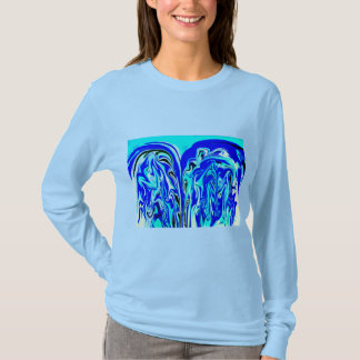 Camiseta Gelo azul temporada festiva de inverno moda