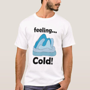 Camiseta Gelo de Geleira Sentindo Frio Divertido