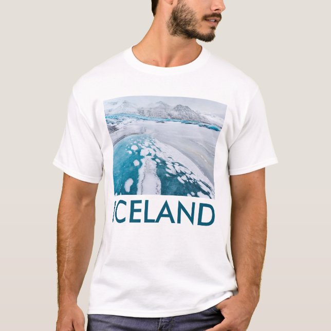 Camiseta Gelo de glaciar congelado, Islândia (Frente)