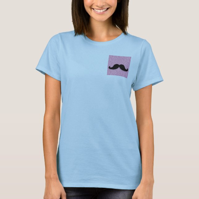 CAMISETA GELO DE TINTA PRETA DE MOSTACHE IMPRESSO (Frente)