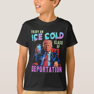 Camiseta Gelo Desfrute De Um Gl De Deportação A Frio De Gel