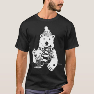 Camiseta Gelo do urso polar de urso polar - cerveja fria