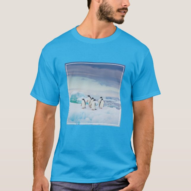 Camiseta Gelo e neve | Pinguins de adenda Antártica (Frente)