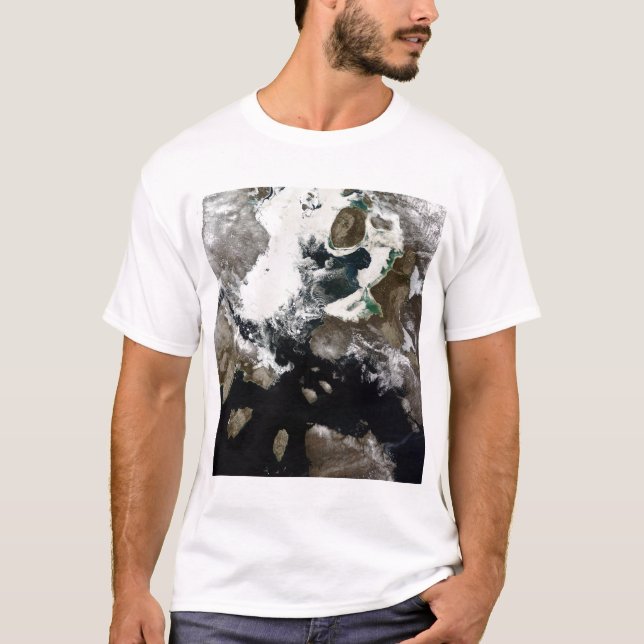 Camiseta Gelo e sedimentos marinhos visíveis em Nunavut, Ca (Frente)