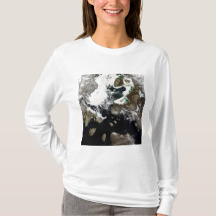 Camiseta Gelo marinho e sedimento visíveis em Nunavut,