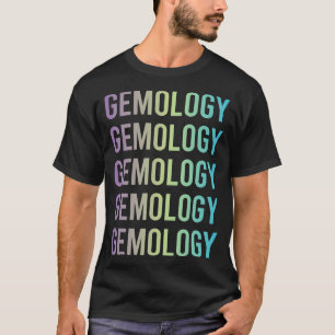 Camiseta Gema de Gemologia Azul Roxo Gemologista