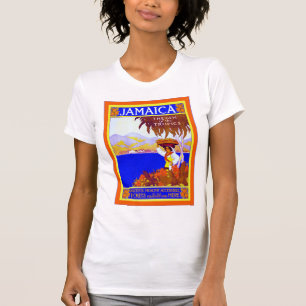 Camiseta Gema do ~ de Jamaica das viagens vintage do ~ dos