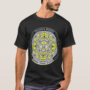 Camiseta Gêmeos 2026 Mandala do Zodíaco Gêmeo   Fale, Adapt