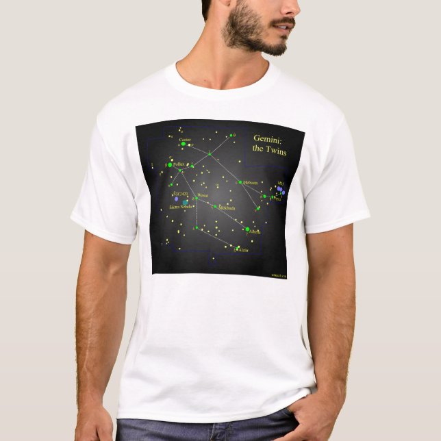 Camiseta Gêmeos a constelação dos gêmeos (Frente)
