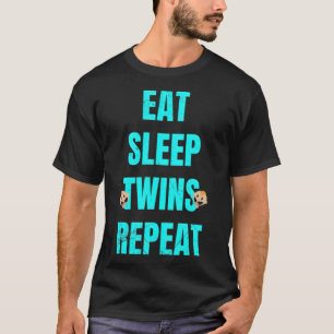 Camiseta Gêmeos adormecem gêmeos repetem bloqueio bibi de p