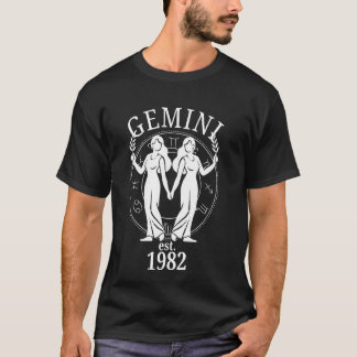 Camiseta Gêmeos do Zodíaco de Gêmeos nascidos em 1982