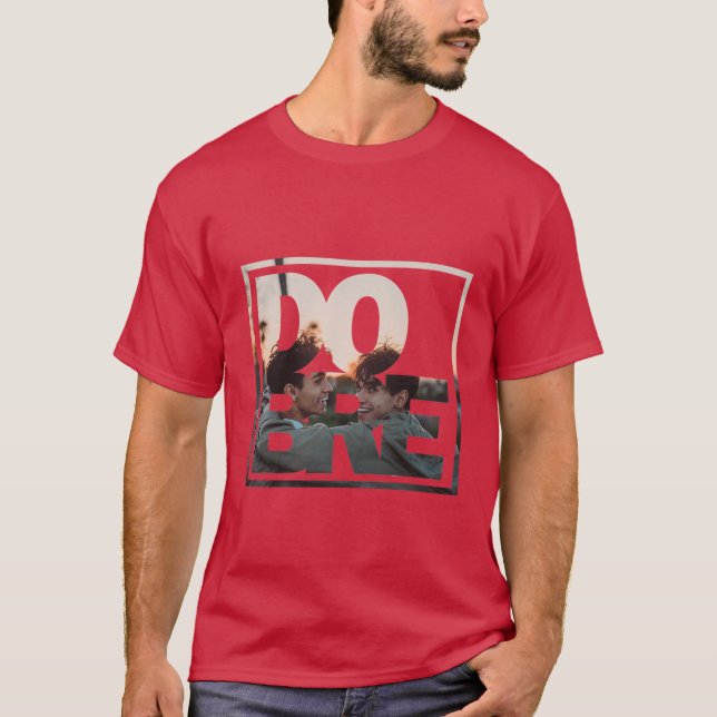 Camiseta gêmeos Dobre retrô (Frente)