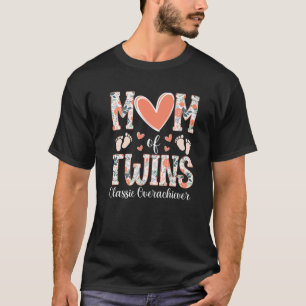 Camiseta Gêmeos Florais Mãe Engraçada Mãe De Gêmeos Clássic