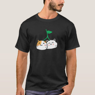 Camiseta Gêmeos Gatos Frutas Silvestres Fofos Gatinhos Gême
