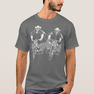 Camiseta Gêmeos gordos em motociclos