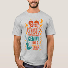 Camiseta Gêmeos no Salão Erato: Concerto Punk de Esqueletos
