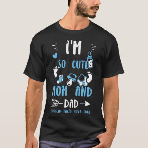 Camiseta Gêmeos que sou tão bonitinho, mãe e Pai dobraram s