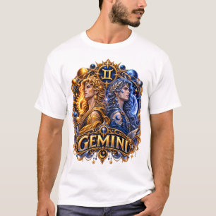 Camiseta Gêmeos Signo Zodíaco Gêmeos Celestial Astrologia