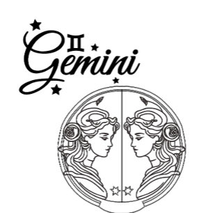 Camiseta "Gemini" colorido
