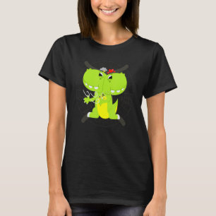Camiseta Gemini Cute - Símbolo Zodíaco Astrologia T Rex Din