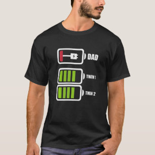 Camiseta Gemini e Dia de os pais de bebê com bateria de Pai