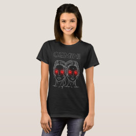 Camiseta Gemini Gêmeos de olhos vermelhos - Escuro