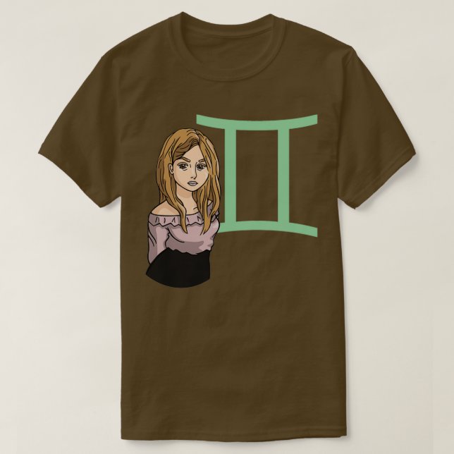 Camiseta Gemini Girl Green (Frente do Design)