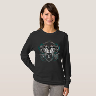 Camiseta Gemini Gothic Long Sleeve, vitoriana
