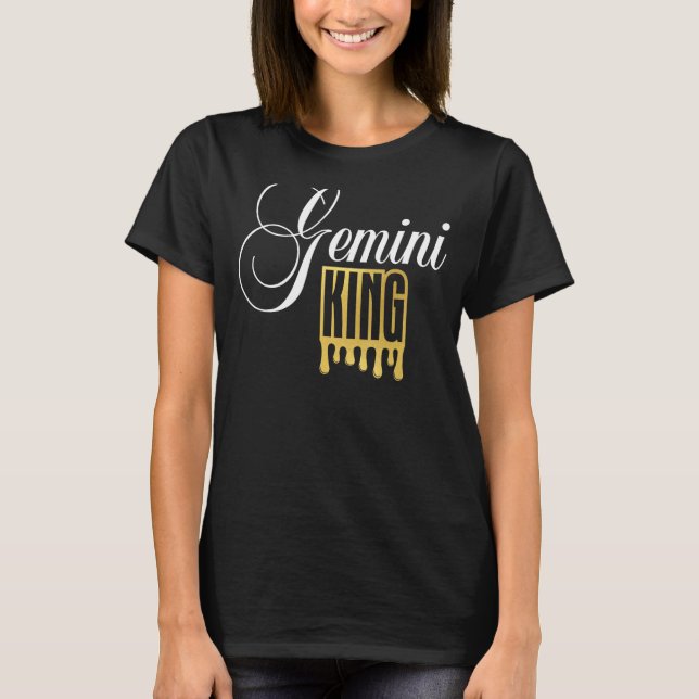 Camiseta Gemini King Zodiac Sinal (Frente)