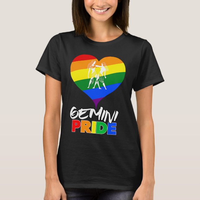 Camiseta Gemini LGBT Gay Pride Awesome (Frente)