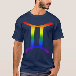 Camiseta Gemini Lgbt Zodiac Sign Lgbt Rainbow Pride Gay Gif