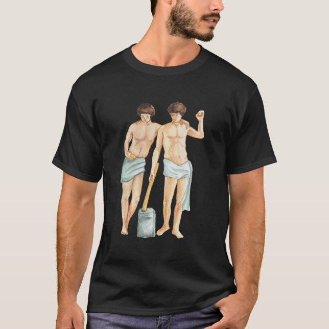 Camiseta Gemini, o gêmeo, sinal de estrela zodiac poluente (Frente)