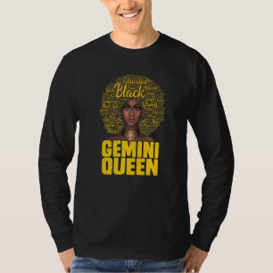 Camiseta Gemini Rainha Negra Mulher Negra Africana Cabelo N