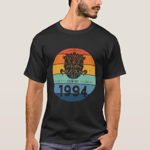 Camiseta Gemini Retro Vitage Sunset Sinal Zodiac Aniversári