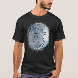 Camiseta Gemini Sinal de Lua Astrologia Boho Hippie Zodiac