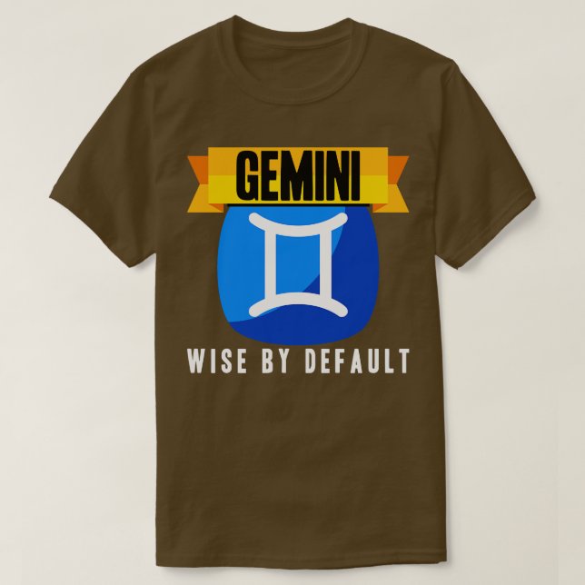 Camiseta Gemini Wise Por Padrão (Frente do Design)