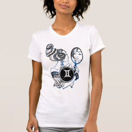 Camiseta Gemini Zodiac Art Deco Lady
