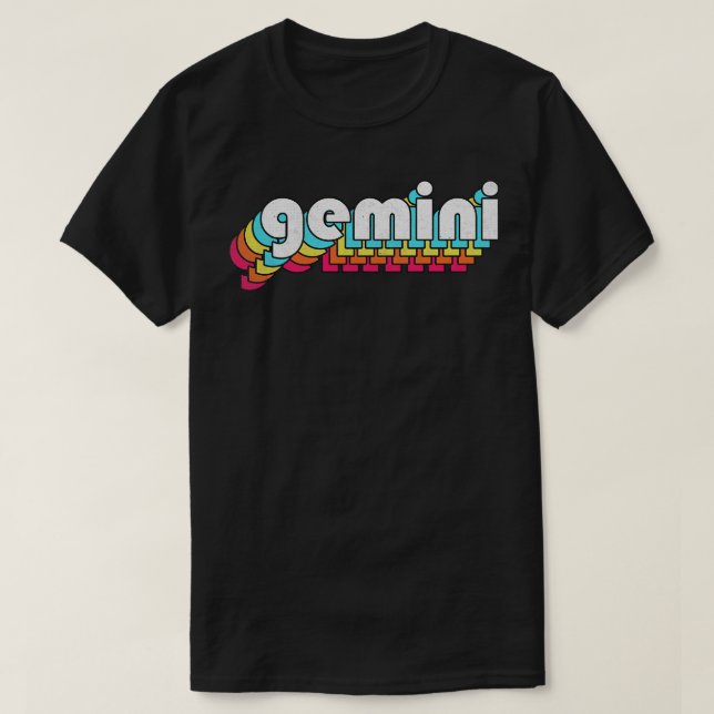 Camiseta Gemini Zodiac - Design de Sinal Astrológico (Frente do Design)