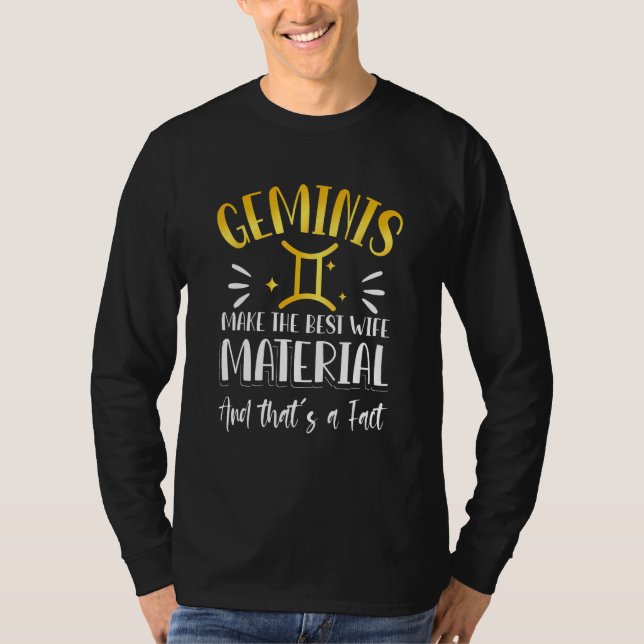Camiseta Gemini Zodiac Sign Quote (Frente)