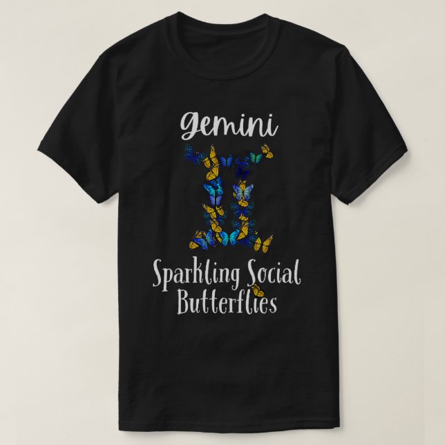 Camiseta Gemini Zodiac - Sinal Gemini Espumando Social B (Frente do Design)