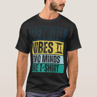 Camiseta Gemini Zodiac Sinal Gemini Viba duas mentes