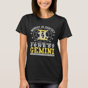 Camiseta Gemini Zodiac Sinal June 07 Horoscope Astrology Bi