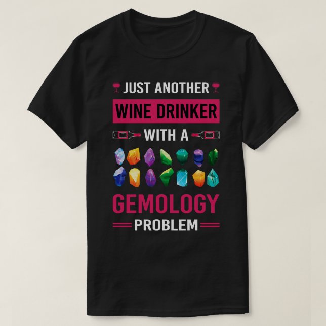 Camiseta Gemologista do Vinho Drinker (Frente do Design)
