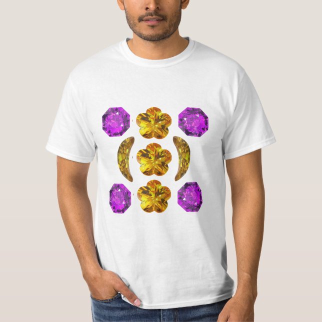 Camiseta Gemstone Art Purple Orange (Frente)
