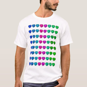 Camiseta Gemstones coronários coloridos